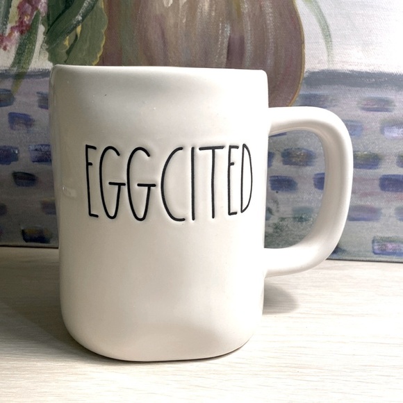 RAE DUNN EGGCITED MUG - Picture 1 of 3